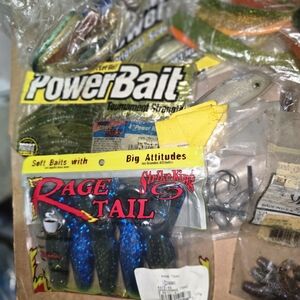 A Box Of Misc Deep Sea Fishing  Soft And Hard Custom Baits!